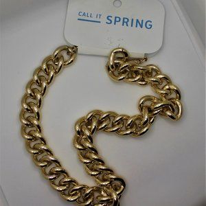 Chunky Gold Tone Call It Spring Necklace